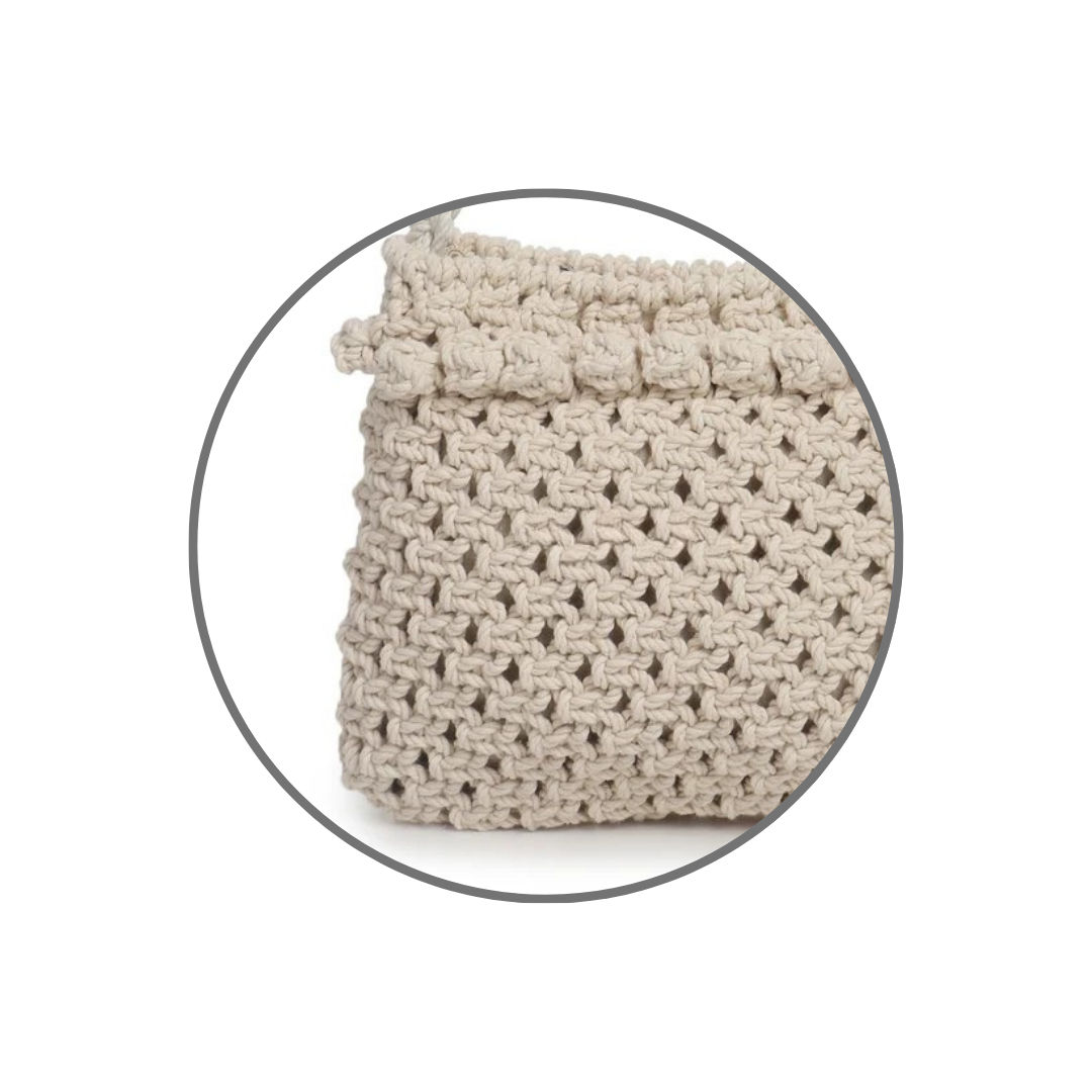 Ethnic Macrame Sling Bag Traditional Craftsmanship